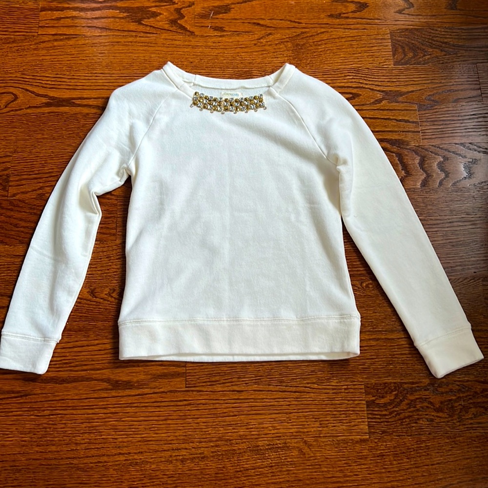 Cute White Sweater! Jewels On Too!